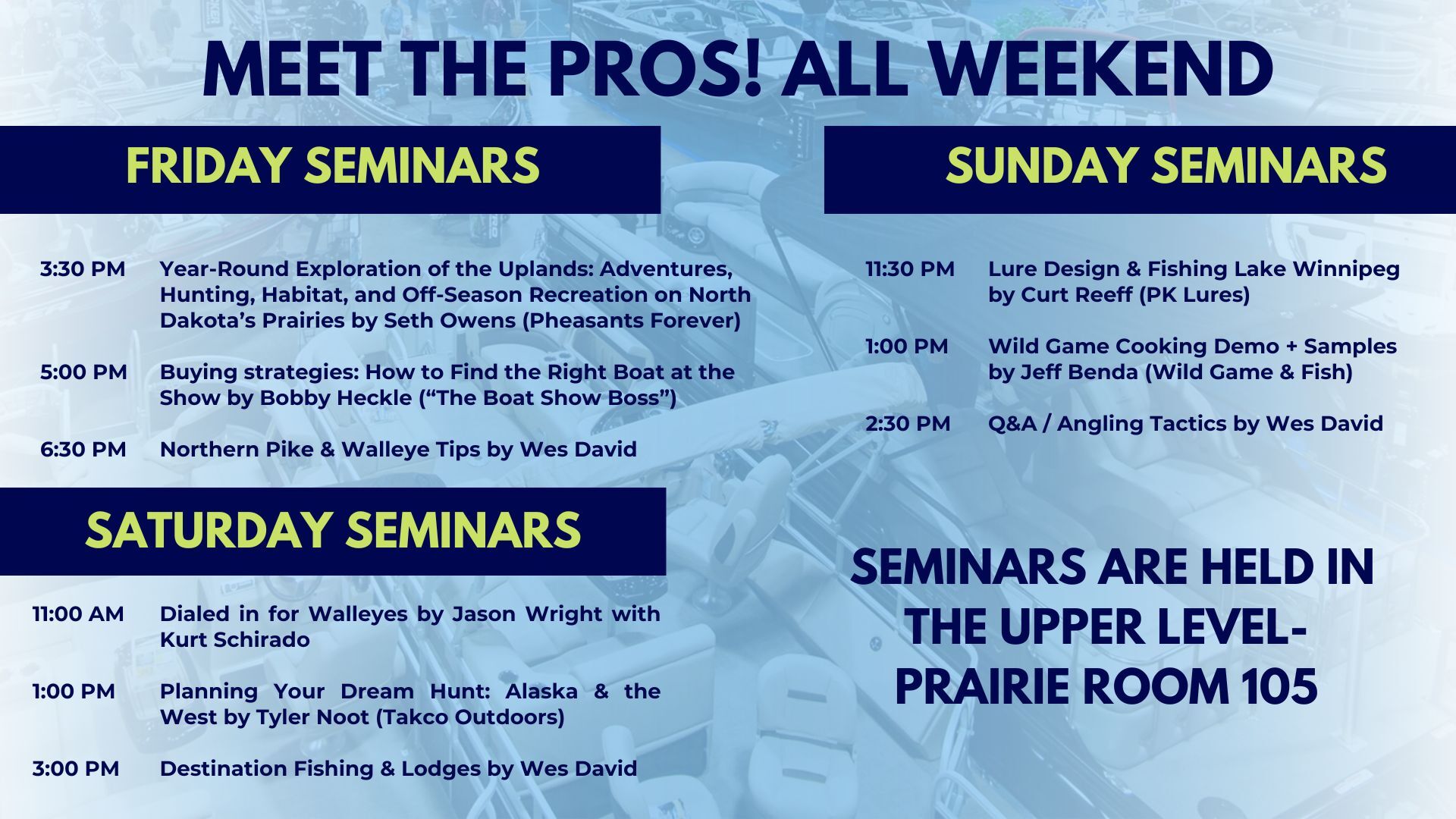 Meet the Pros All Weekend